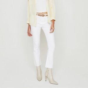 AG Jodie Crop White Jeans